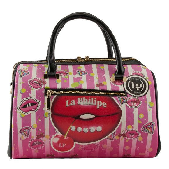 La Philipe Handbag "Juicy Lips" 100% Vegan Leather, Hand Designed - Picture 2 of 5